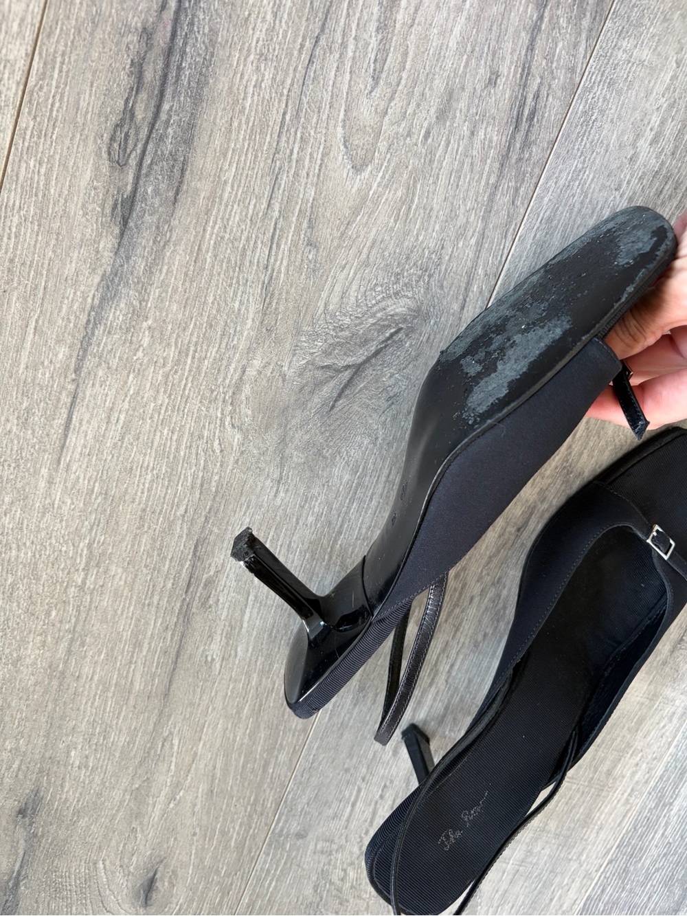The Row Black Slingback Kitten Heel Sandals - Picture 7 of 8